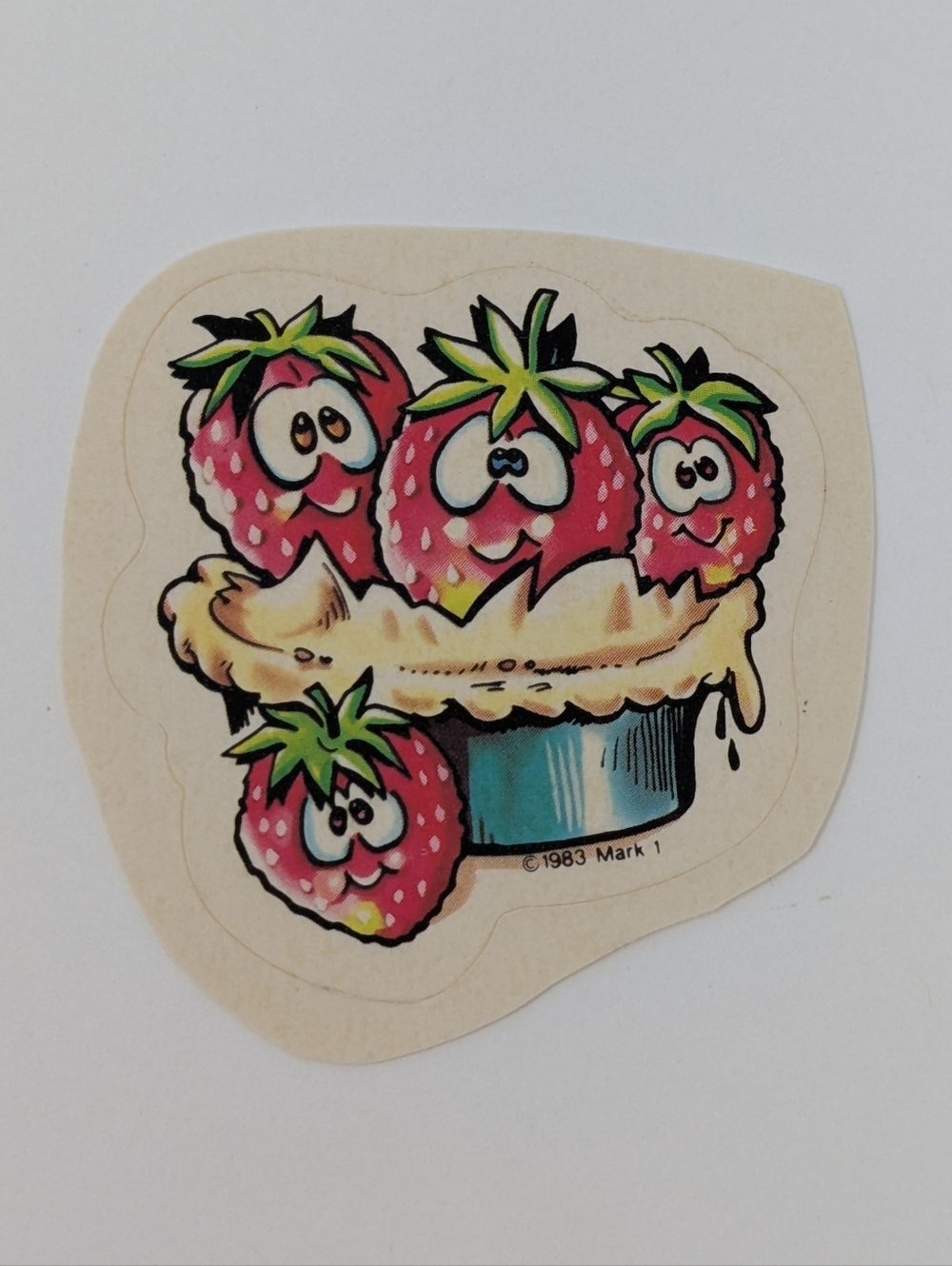 Celebrity Mark 1 Sticker Strawberry Pie Vintage 1983